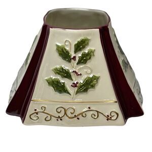 Yankee Candle Holly Berry Square Candle Jar Topper Shade